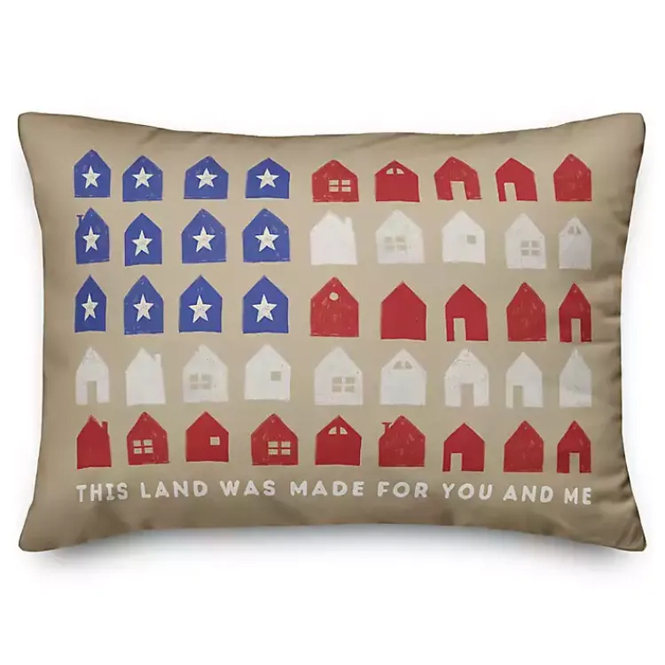 Outdoor Cushions & Pillows-Kirklands Home Fourth of July This Land Indoor/Outdoor Pillow