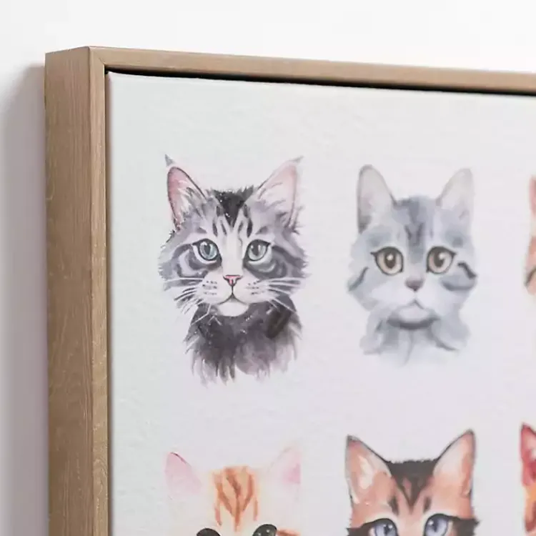 Framed Art-Kirklands Home Cat Portraits Framed Canvas Art Print