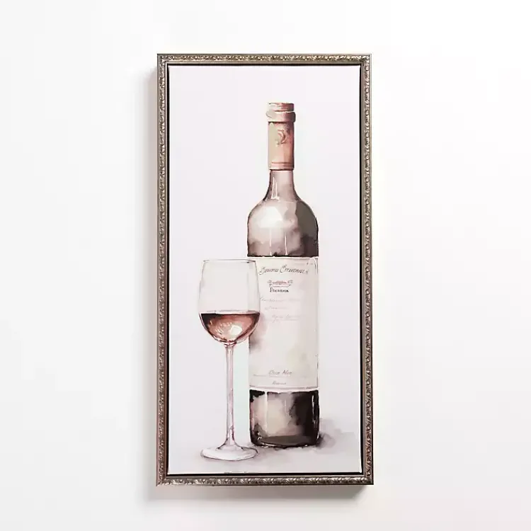 Canvas Art-Kirklands Home Vintage Wine Glass Framed Canvas Art Print White