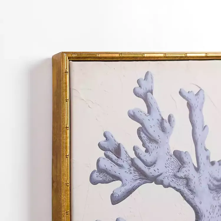 Canvas Art-Kirklands Home Blue Coral Framed Canvas Art Prints, Set of 2