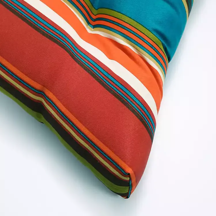 Outdoor Cushions & Pillows-Kirklands Home Multicolor Striped Outdoor Loveseat Cushion
