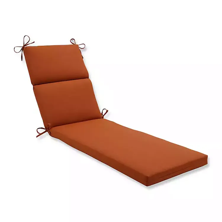 Outdoor Cushions & Pillows-Kirklands Home Burnt Outdoor Chaise Cushion Orange