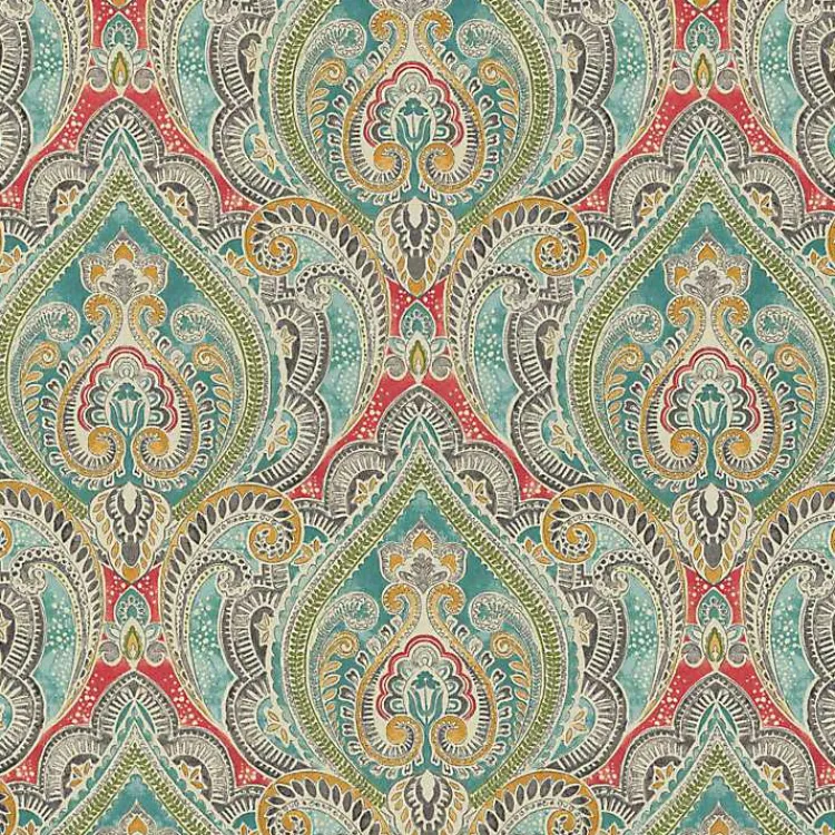 Outdoor Cushions & Pillows-Kirklands Home Colorful Paisley Outdoor Seat Cushions, Set of 2