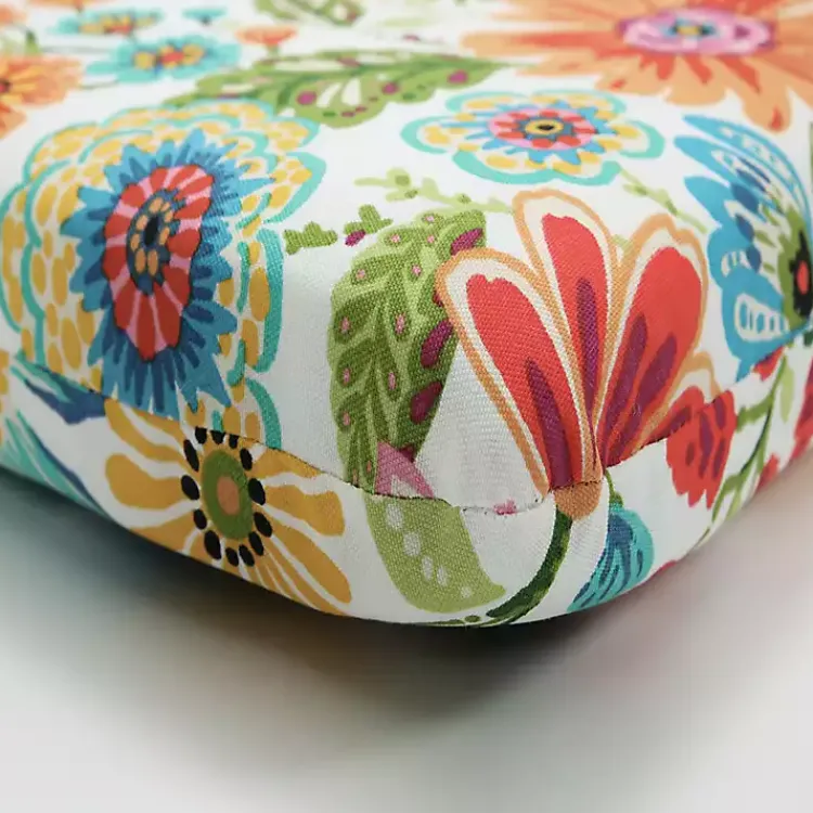 Outdoor Cushions & Pillows-Kirklands Home Colorful Floral Outdoor Chair Cushion Multi