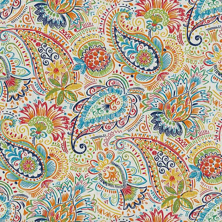 Outdoor Cushions & Pillows-Kirklands Home Floral Paisley Tufted Outdoor Settee Cushion