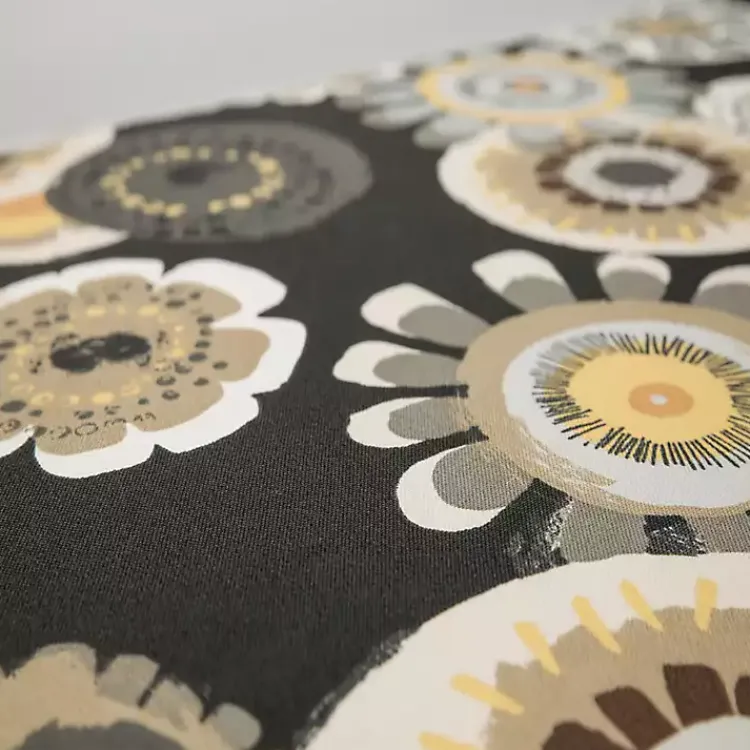 Outdoor Cushions & Pillows-Kirklands Home Black Crosby Wicker Chair Cushions, Set of 2