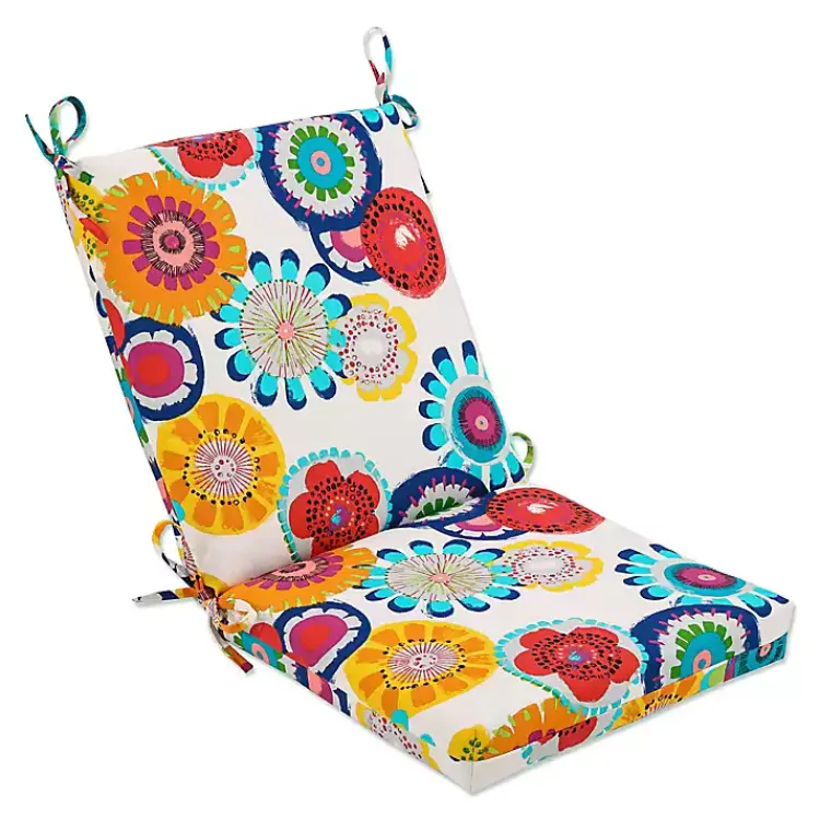 Outdoor Cushions & Pillows-Kirklands Home Blue Confetti Outdoor Chair Cushion