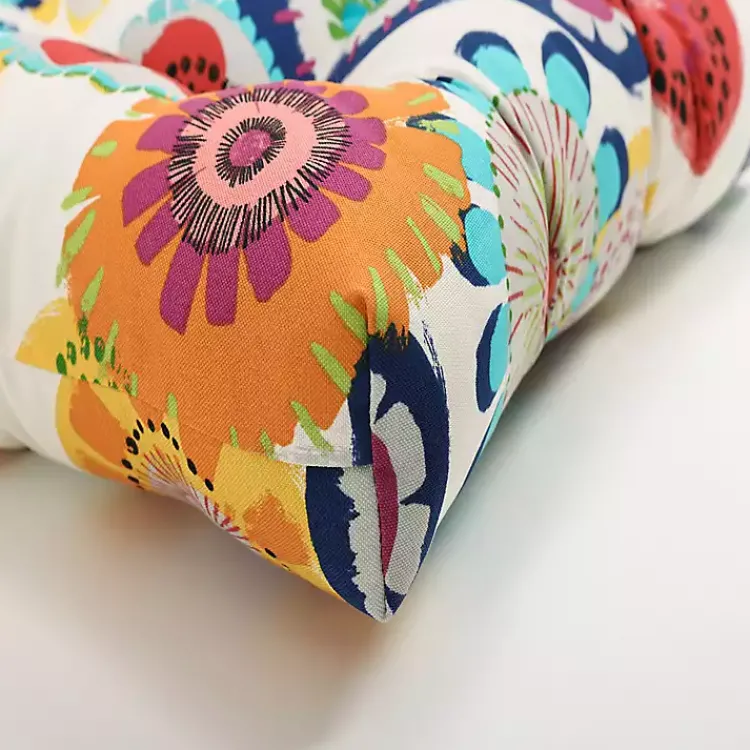 Outdoor Cushions & Pillows-Kirklands Home Blue Confetti Wicker Chair Cushions, Set of 2