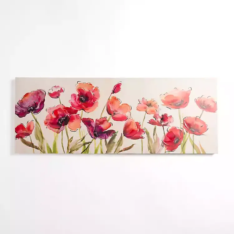 Canvas Art-Kirklands Home Bright Red Poppies Canvas Art Print