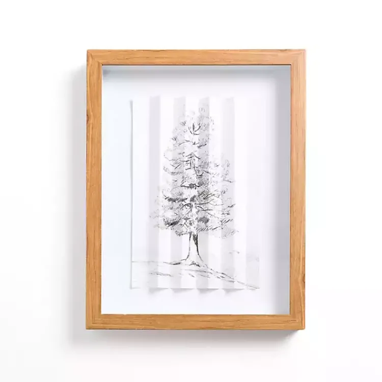 Framed Art-Kirklands Home Folded Paper Tree Framed Art Print White