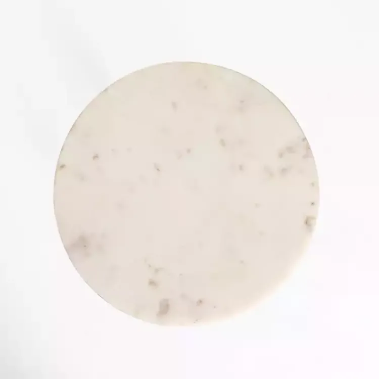 Accent & End Tables-Kirklands Home Antique Brass & Marble Cocktail Table White