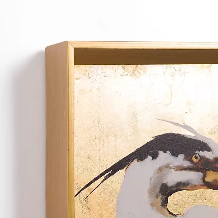Framed Art-Kirklands Home Gilded Egret Framed Art Print