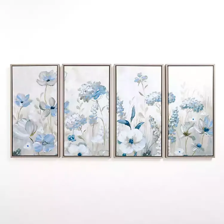 Canvas Art-Kirklands Home Flower Field Framed Canvas Art Prints, Set of 4