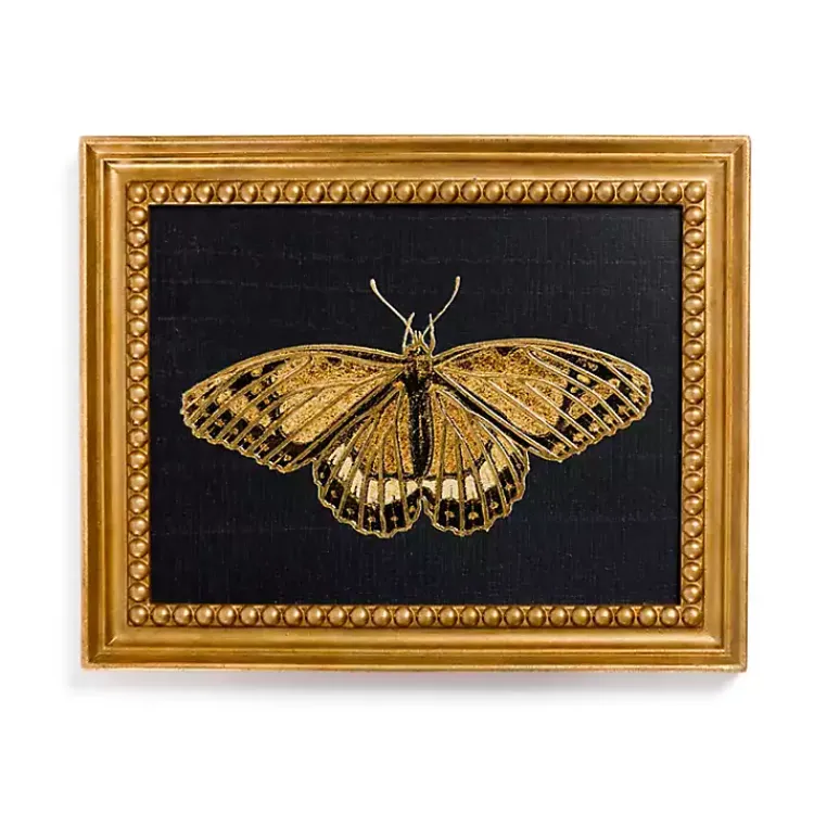 Framed Art-Kirklands Home Gold Moth Framed Art Print