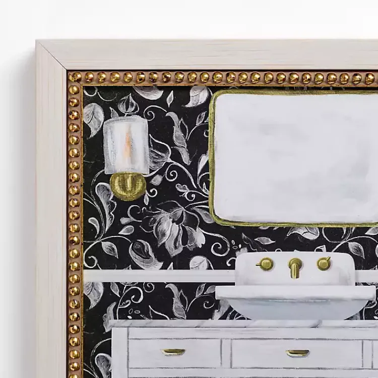 Framed Art-Kirklands Home Paisley Bathroom Sink Framed Art Print