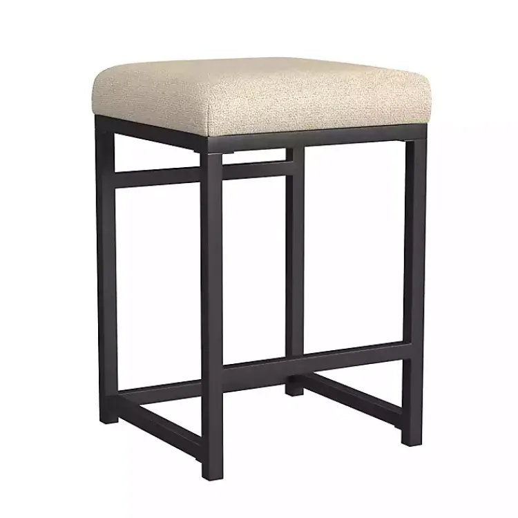 Bar Stools & Counter Height Stools-Kirklands Home Light Upholstered Counter Stool Tan