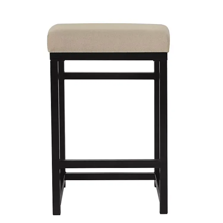 Bar Stools & Counter Height Stools-Kirklands Home Light Upholstered Counter Stool Tan