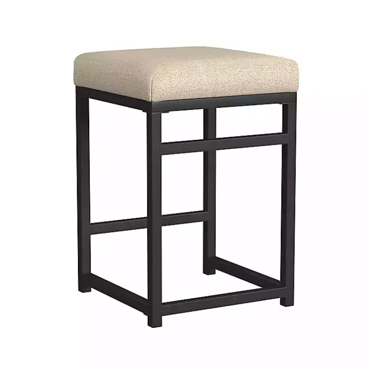 Bar Stools & Counter Height Stools-Kirklands Home Light Upholstered Counter Stool Tan