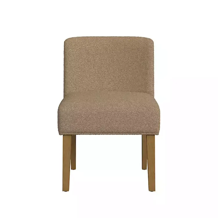 Dining Chairs-Kirklands Home Boucle Upholstered Dining Chair Brown