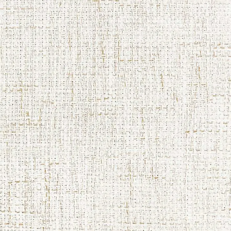 Benches & Ottomans-Kirklands Home Cream Woven Upholstered Tufted Storage Ottoman White