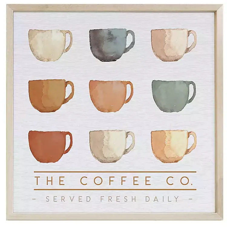 Wall Plaques-Kirklands Home Coffee Co Mugs Wall Plaque