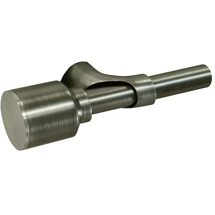 Curtain Rods & Hardware-Kirklands Home Gray Metal Blackout Finial Curtain Rod, 72 in.