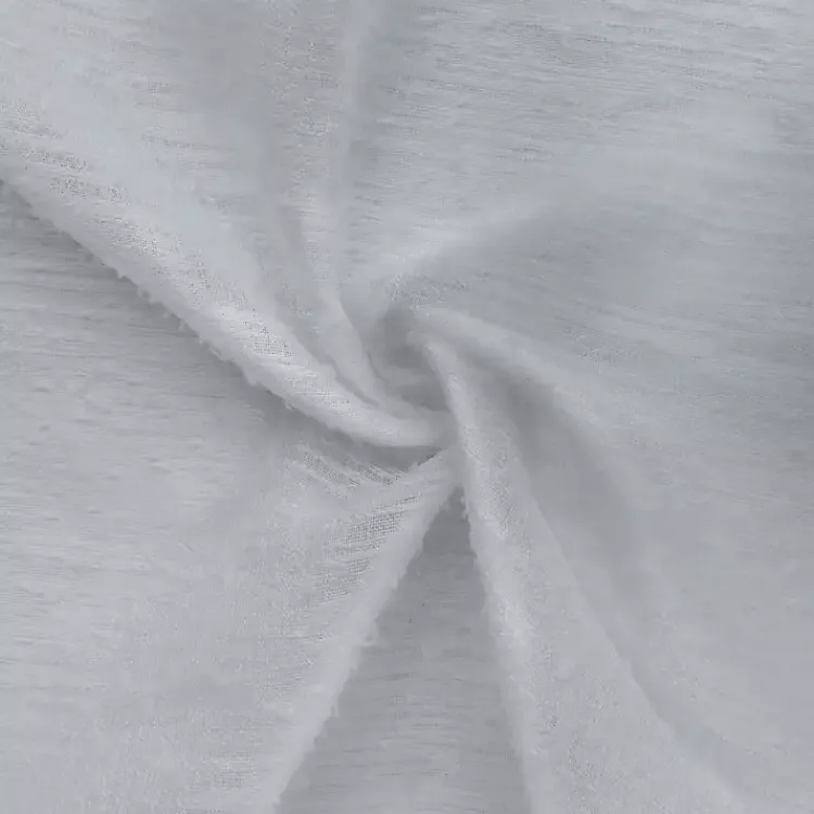 Curtains & Drapes-Kirklands Home Boucle Sheer Single Curtain Panel, 95 in. Gray