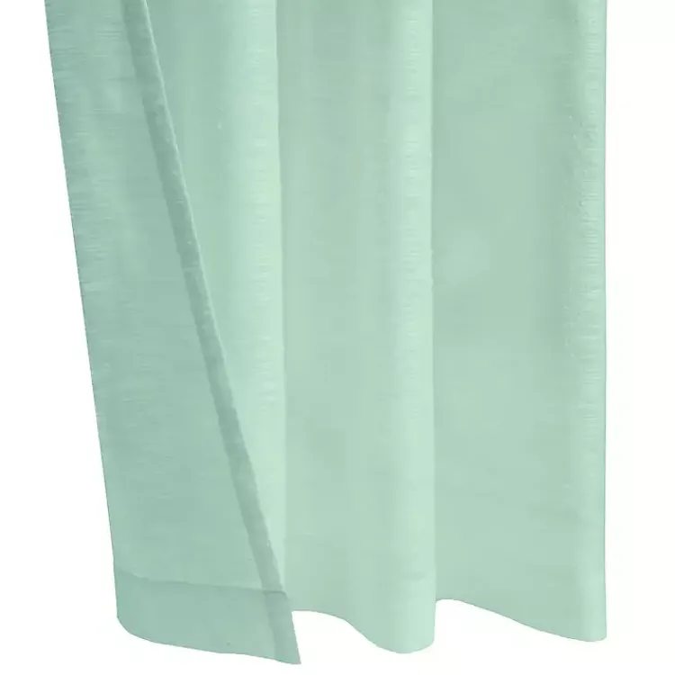 Curtains & Drapes-Kirklands Home Seafoam Boucle Sheer Curtain Panel, 108 in. Green
