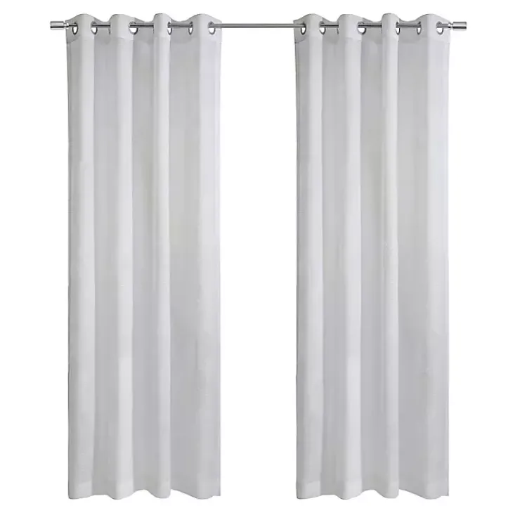 Curtains & Drapes-Kirklands Home Diamond Sheer Curtain Panel, 84 in. White