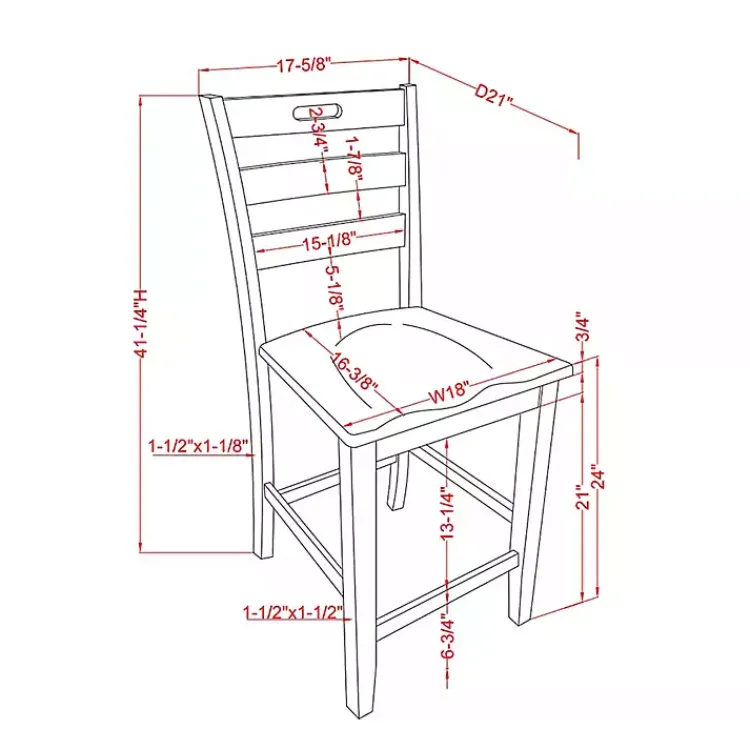 Bar Stools & Counter Height Stools-Kirklands Home Antique Wood Counter Stools, Set of 2 White