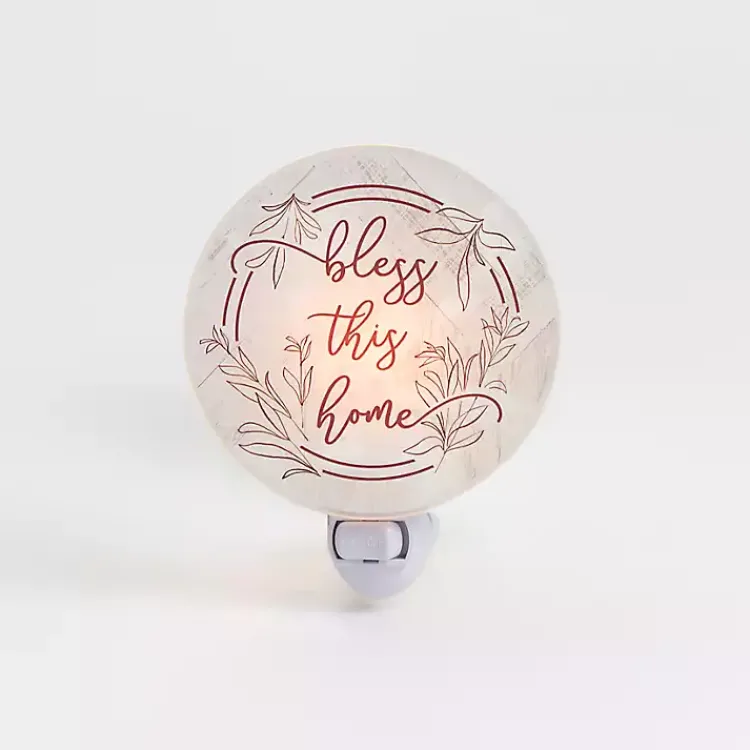 Desk Lamps & Task Lighting-Kirklands Home Bless This Home Night Light