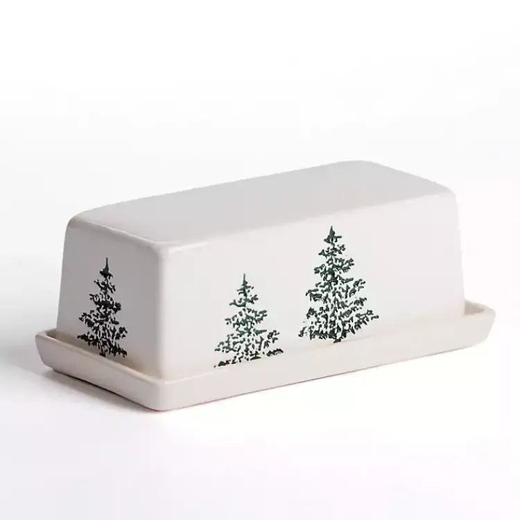 Serving & Entertaining-Kirklands Home Evergreen Ceramic Butter Dish