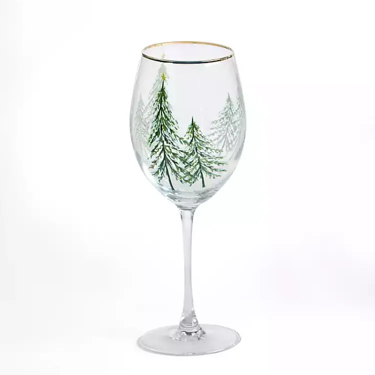 Glassware & Drinkware-Kirklands Home Evergreen Wine Glass