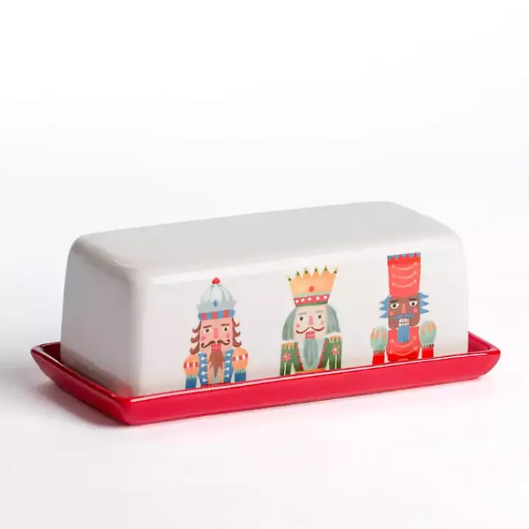 Serving & Entertaining-Kirklands Home Christmas Nutcracker Butter Dish