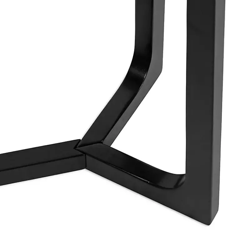 Console Tables-Kirklands Home Satin Olivia Console Table Black