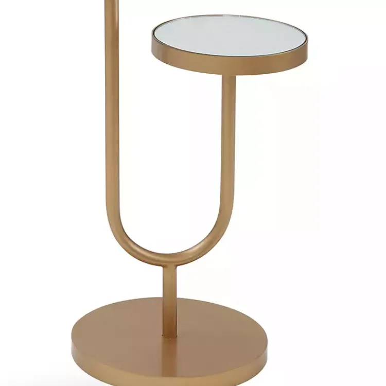 Accent & End Tables-Kirklands Home Mirrored High-Low Accent Table Gold