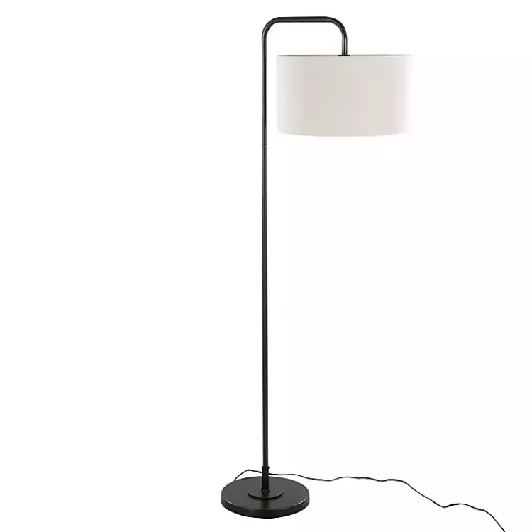 Floor Lamps-Kirklands Home Bronze Metal Puck Floor Lamp Brown