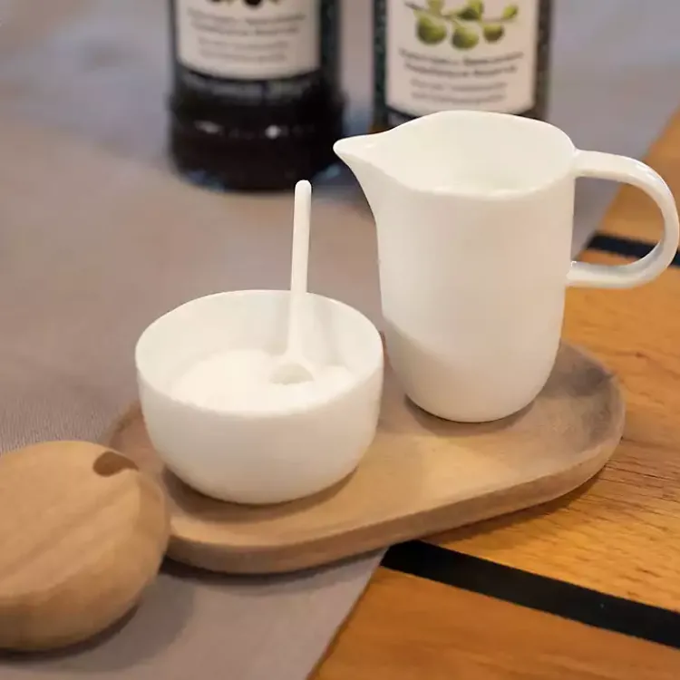 Serving & Entertaining-Kirklands Home Porcelain 3-pc. Cream and Sugar Set