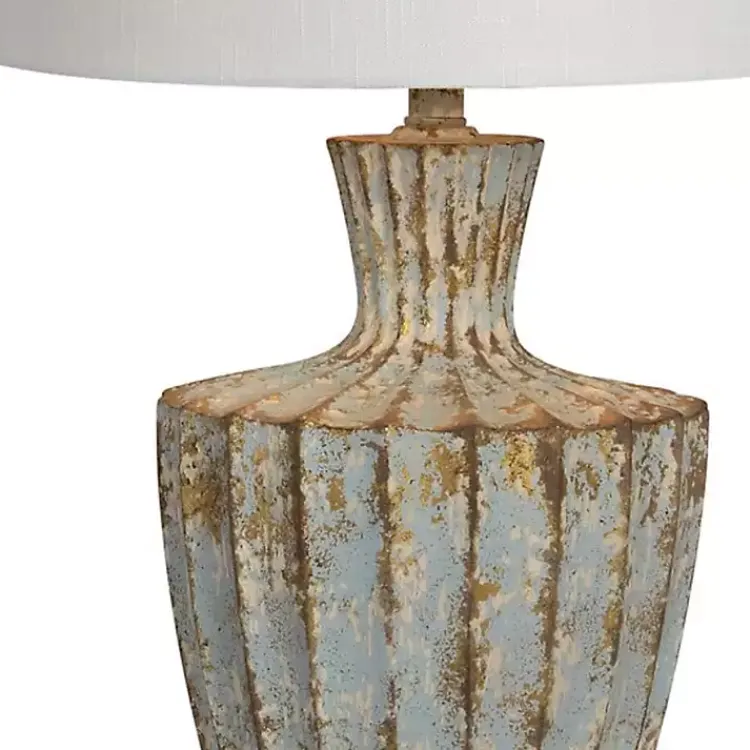 Table Lamps-Kirklands Home Pastel Blue Jada Table Lamp White