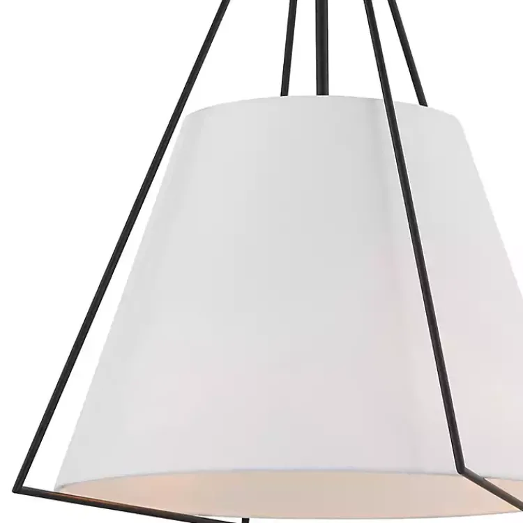 Chandeliers & Pendant Lighting-Kirklands Home Black Metal Madeline Pendant Light