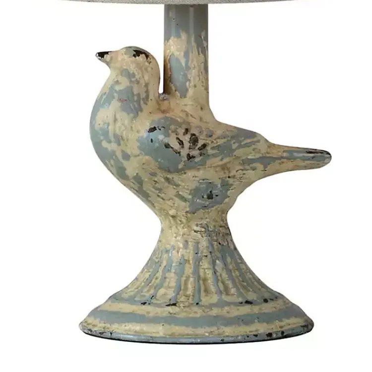 Table Lamps-Kirklands Home Rustic June Bird Mini Table Lamps, Set of 2 Blue