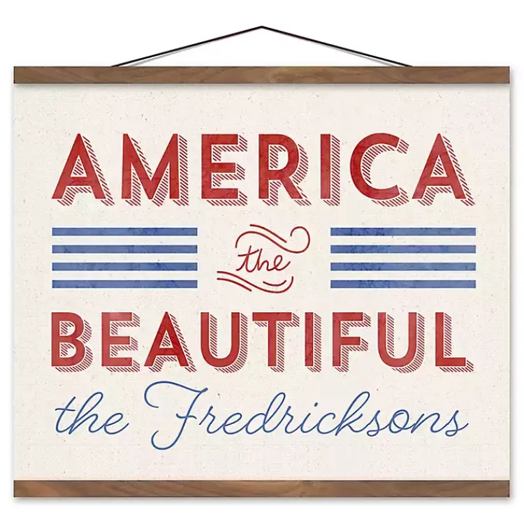 Wall Plaques-Kirklands Home America the Beautiful Personalized Hanging Canvas