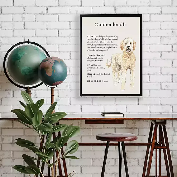 Wall Quotes & Signs-Kirklands Home Goldendoodle Facts Framed Wall Plaque