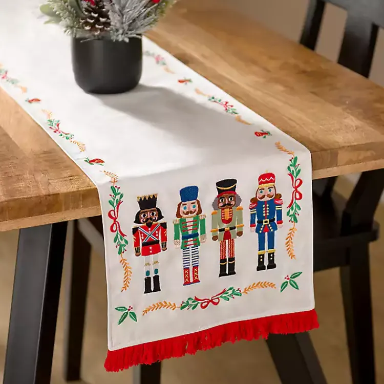 Table Linens-Kirklands Home Embroidered Nutcracker Table Runner, 90 in.