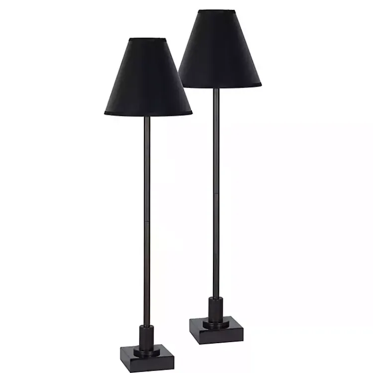 Buffet Lamps-Kirklands Home Pillar Buffet Lamps, Set of 2 Black