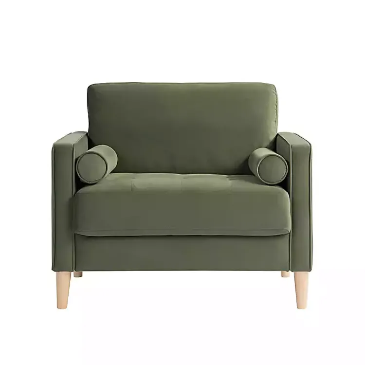 Accent Chairs-Kirklands Home Olive Chelsea Accent Chair Green