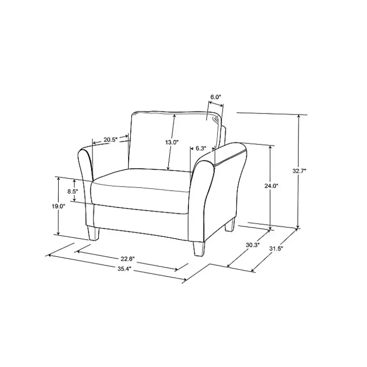 Accent Chairs-Kirklands Home Light Walter Accent Chair Brown
