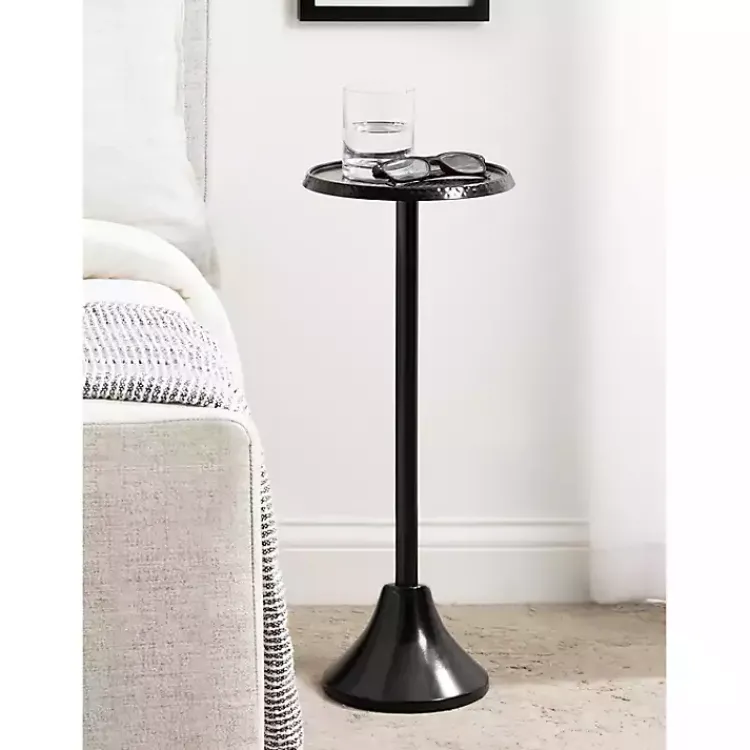 Accent & End Tables-Kirklands Home Round Metal Layla Accent Table Black