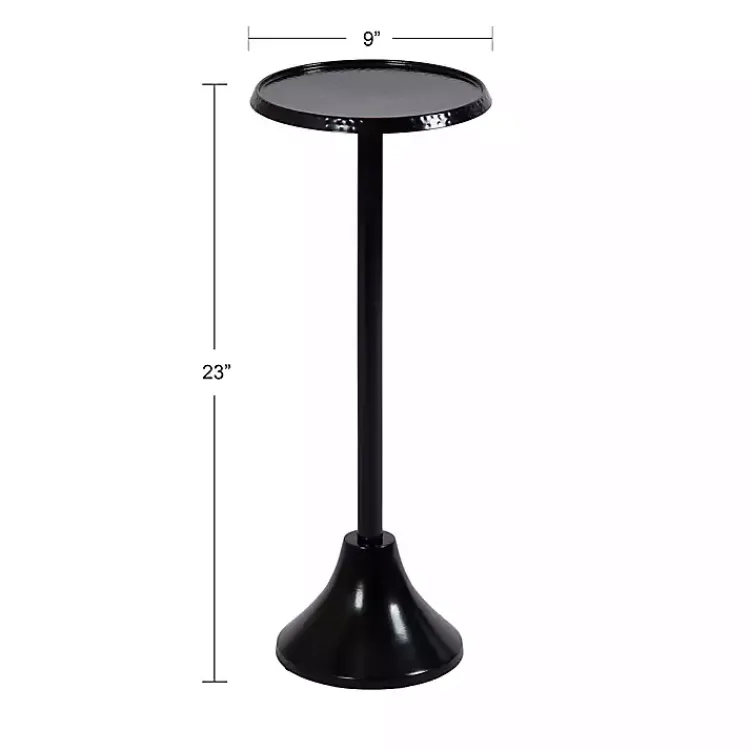 Accent & End Tables-Kirklands Home Round Metal Layla Accent Table Black