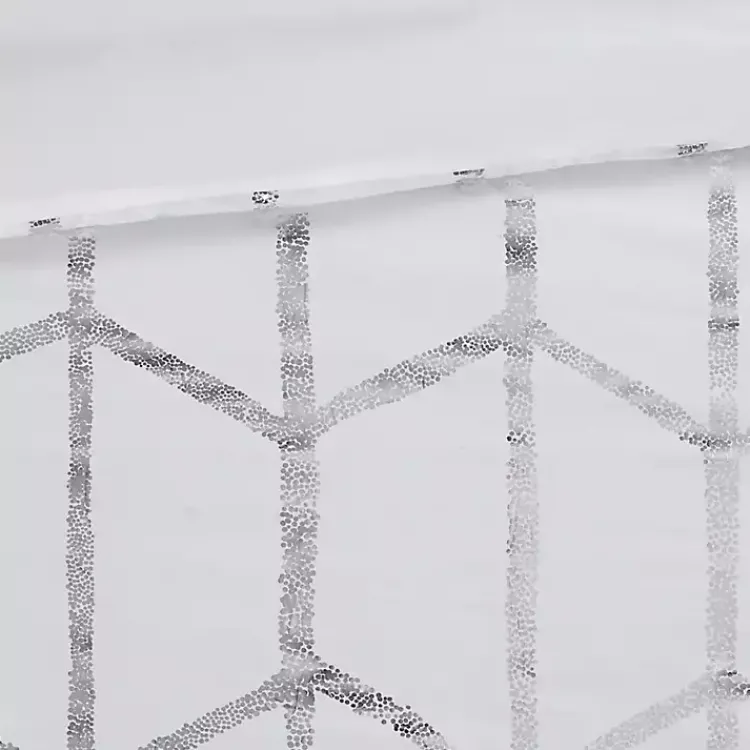 Comforters-Kirklands Home White Metallic 5-pc. Full/Queen Comforter Set